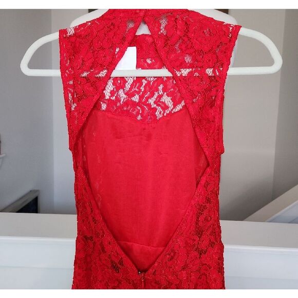 Line & Dot Red Lace Romper Size S NWT - Picture 5 of 9